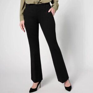 NYDJ Pull On Flare Leg in Ponte-Black-XS-NWT-A629758
